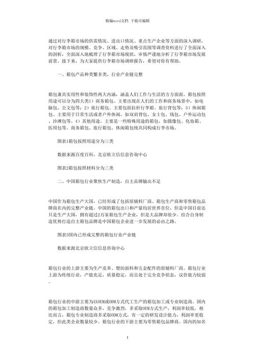箱包市场分析报告